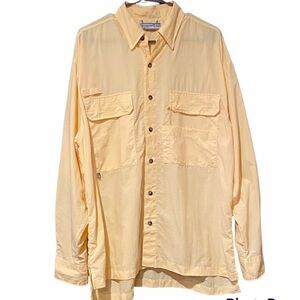 Biscayne Bay Fishing Shirt Yellow Size Medium LongSleeve Vented Back
